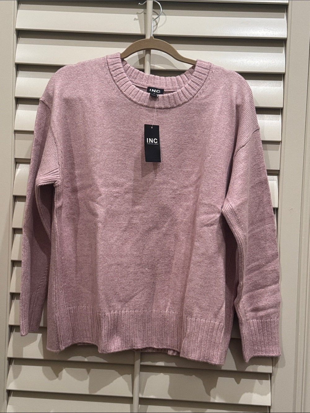 INC International Concepts Dusty Rose Crewneck Sweater